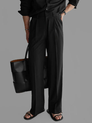 black draped pants