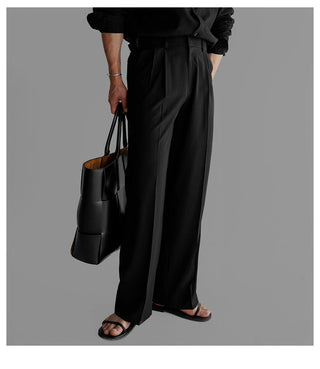 black draped pants