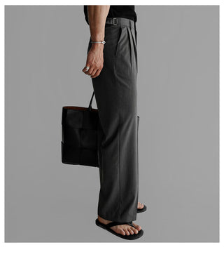 black draped pants