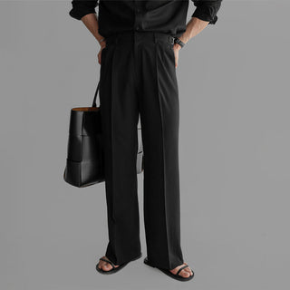 black draped pants