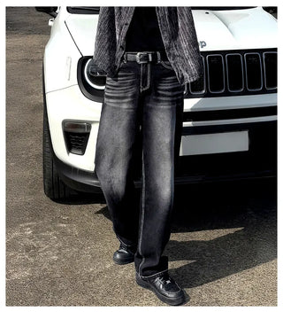 black washed jeans