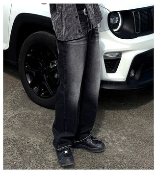 black washed jeans