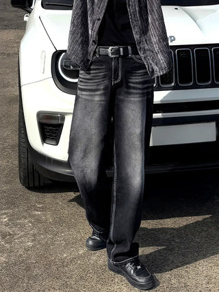 black washed jeans