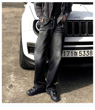 black washed jeans
