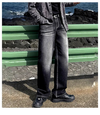 black washed jeans