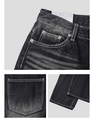 black washed jeans
