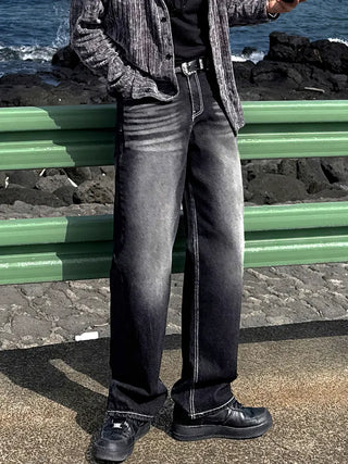 black washed jeans