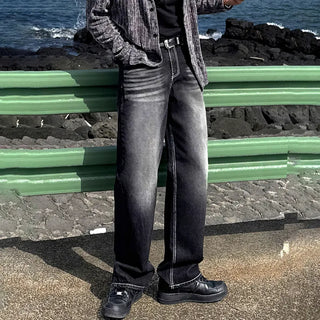 black washed jeans