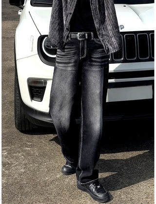 black washed jeans