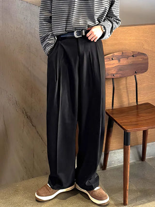 black draped pants