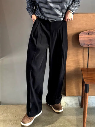 black draped pants