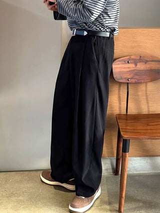 black draped pants