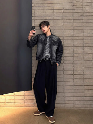 black draped pants