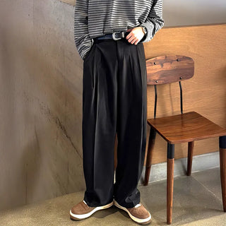 black draped pants