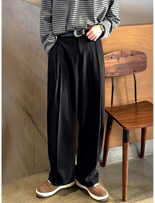 black draped pants