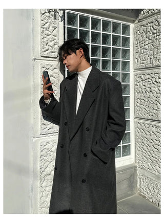 black wool coat