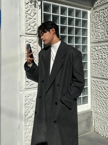 black wool coat