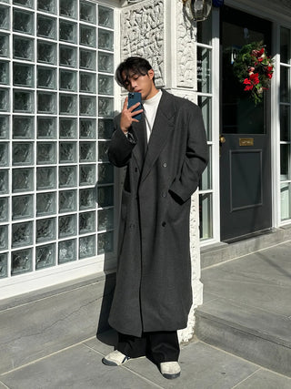 black wool coat