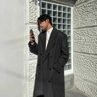 black wool coat