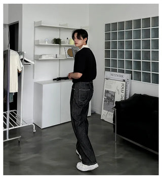 black washed jeans