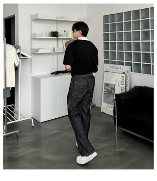 black washed jeans