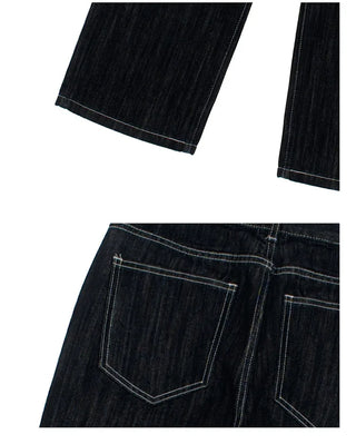 black washed jeans