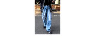 blue washed jeans