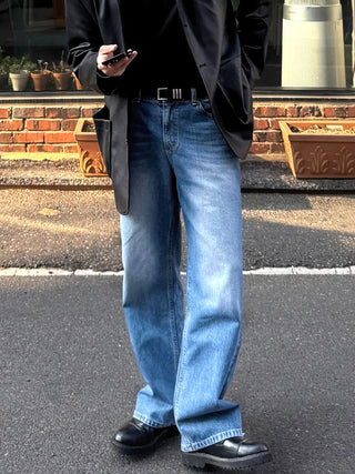 blue washed jeans