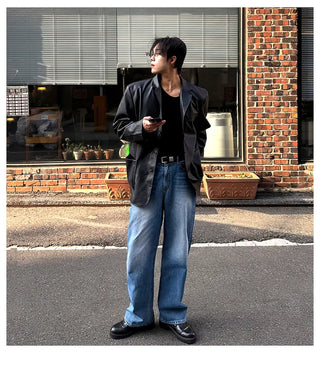 blue washed jeans