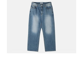 blue washed jeans