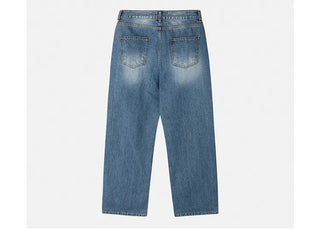 blue washed jeans