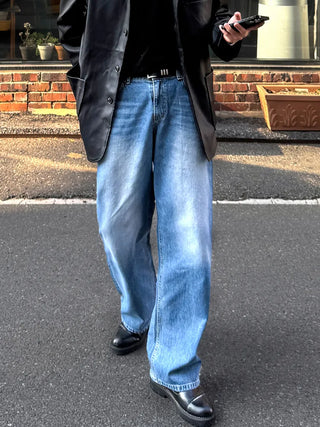 blue washed jeans