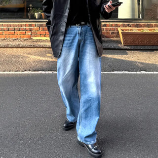 blue washed jeans