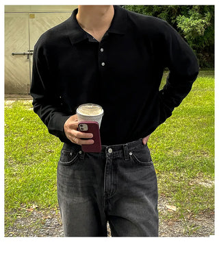 black polo shirt