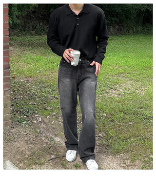 black polo shirt