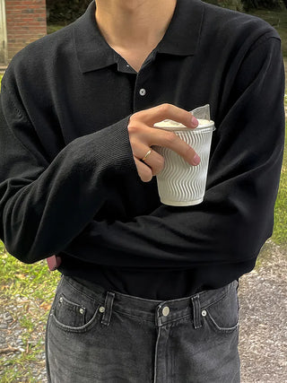 black polo shirt