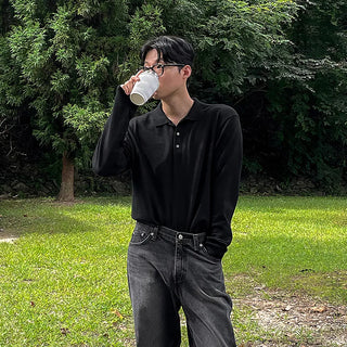 black polo shirt