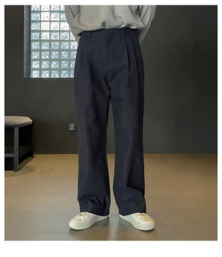 double pleated pants