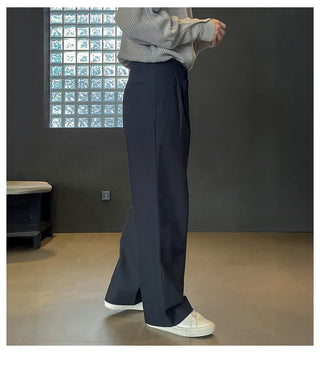 double pleated pants
