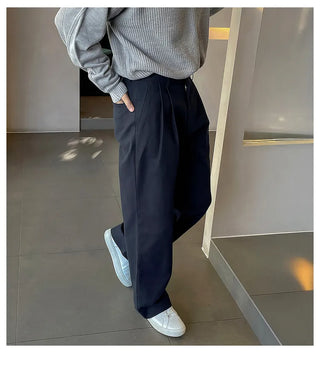 double pleated pants