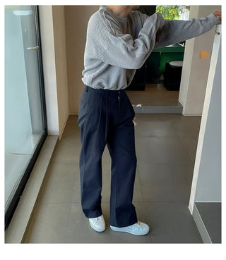 double pleated pants