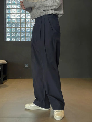 double pleated pants