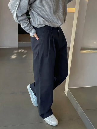 double pleated pants