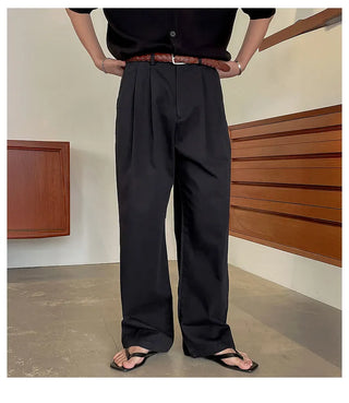 black draped pants