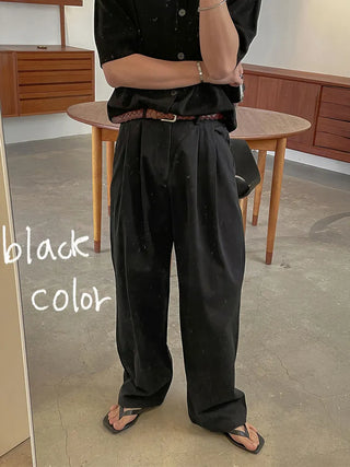 black draped pants