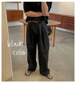 black draped pants