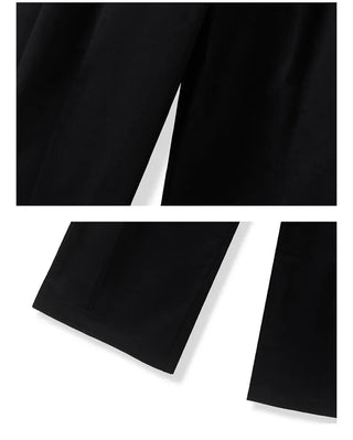 black draped pants