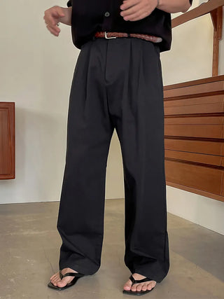 black draped pants