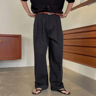 black draped pants