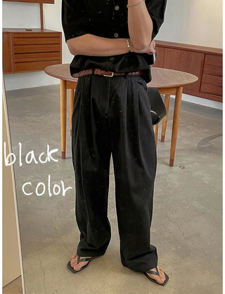 black draped pants